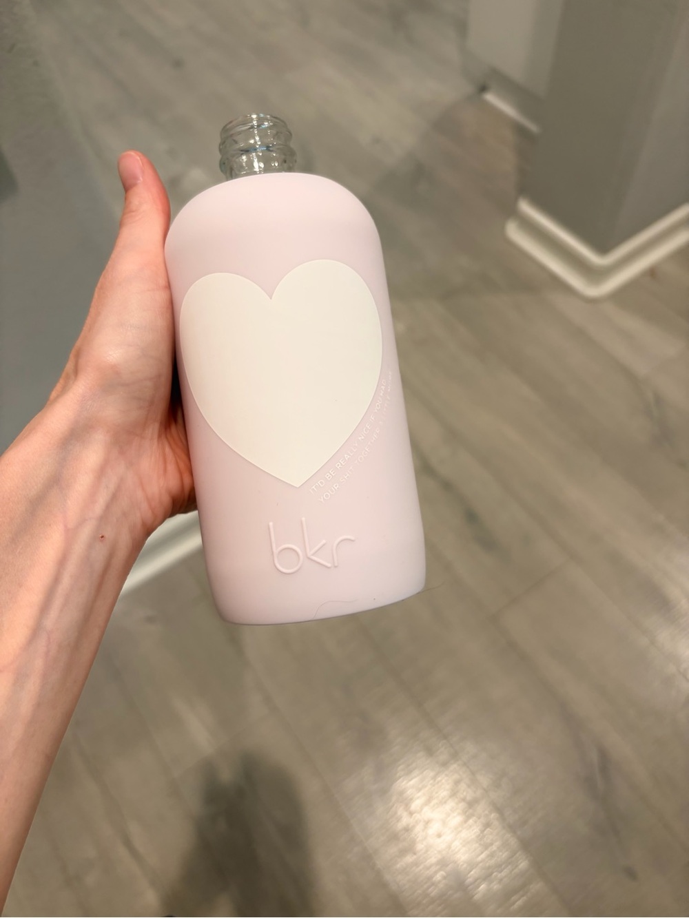 BKR Lala text heart with worn writing